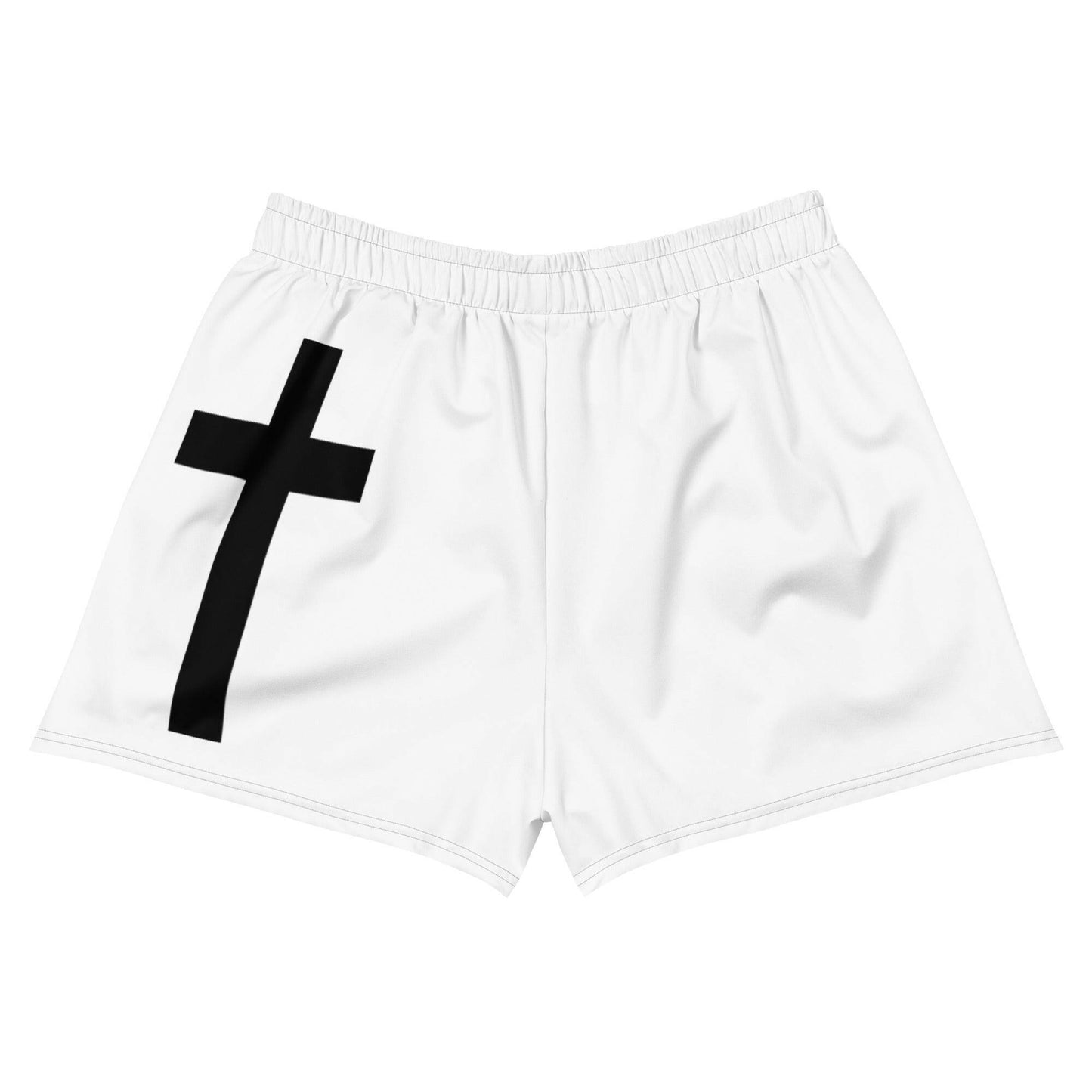 JES-US Crucifix (Jesus) - Women’s Recycled Athletic Shorts