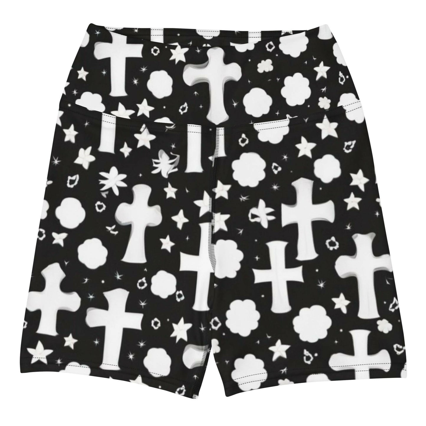 Stars Crosses - Women's Yoga Shorts