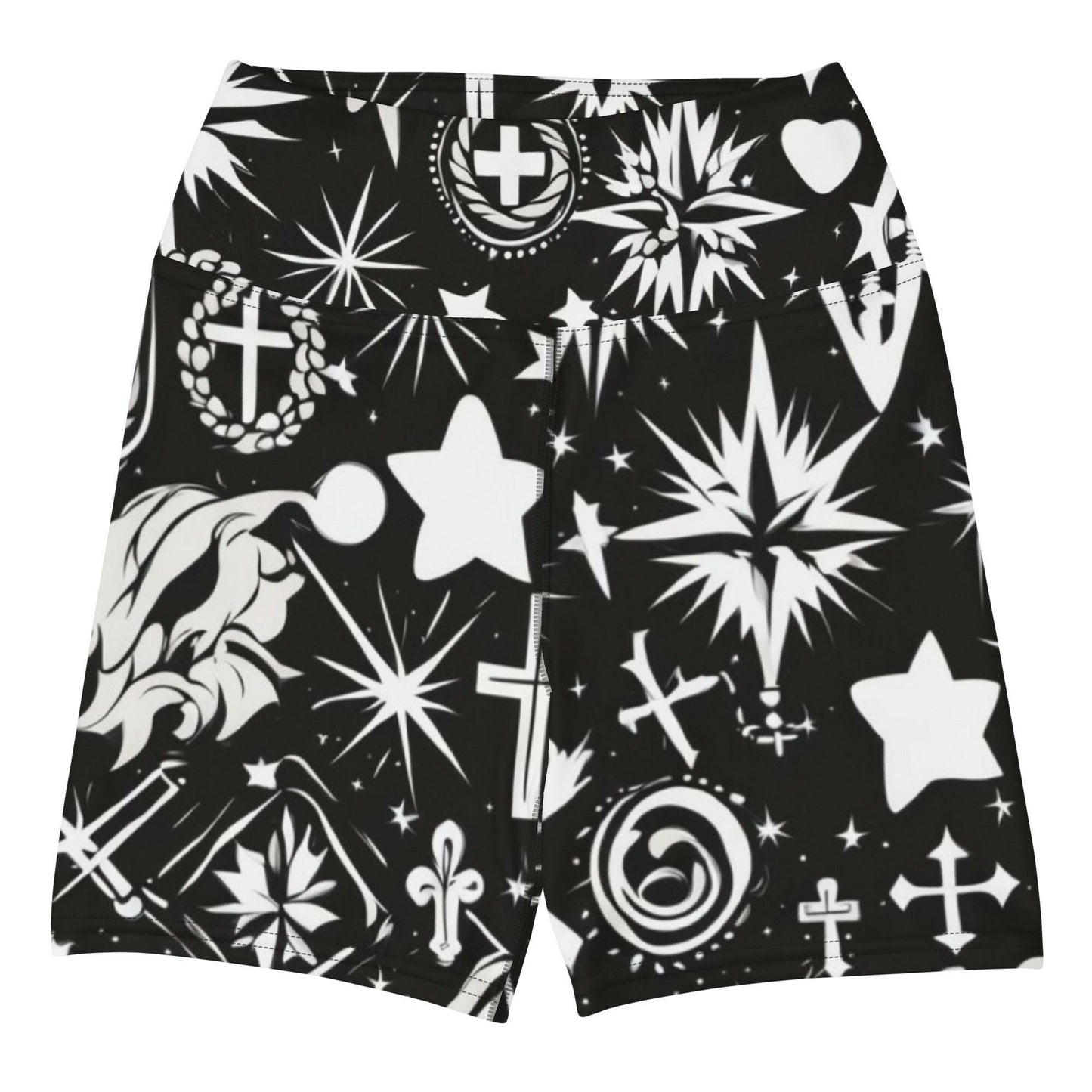 Love Stars Crosses - Women's Yoga Shorts