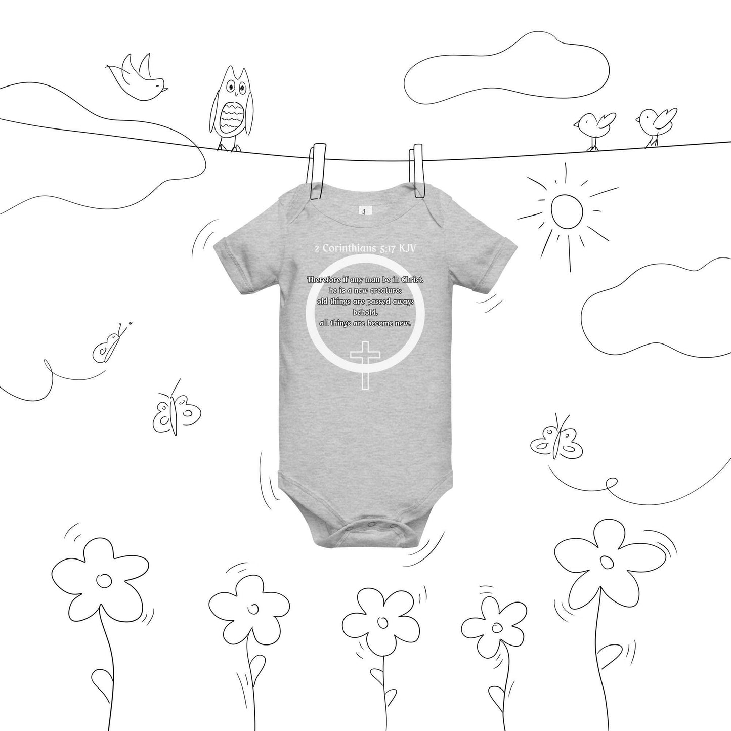 2 Corinthians 5:17 - Baby Short Sleeve One Piece