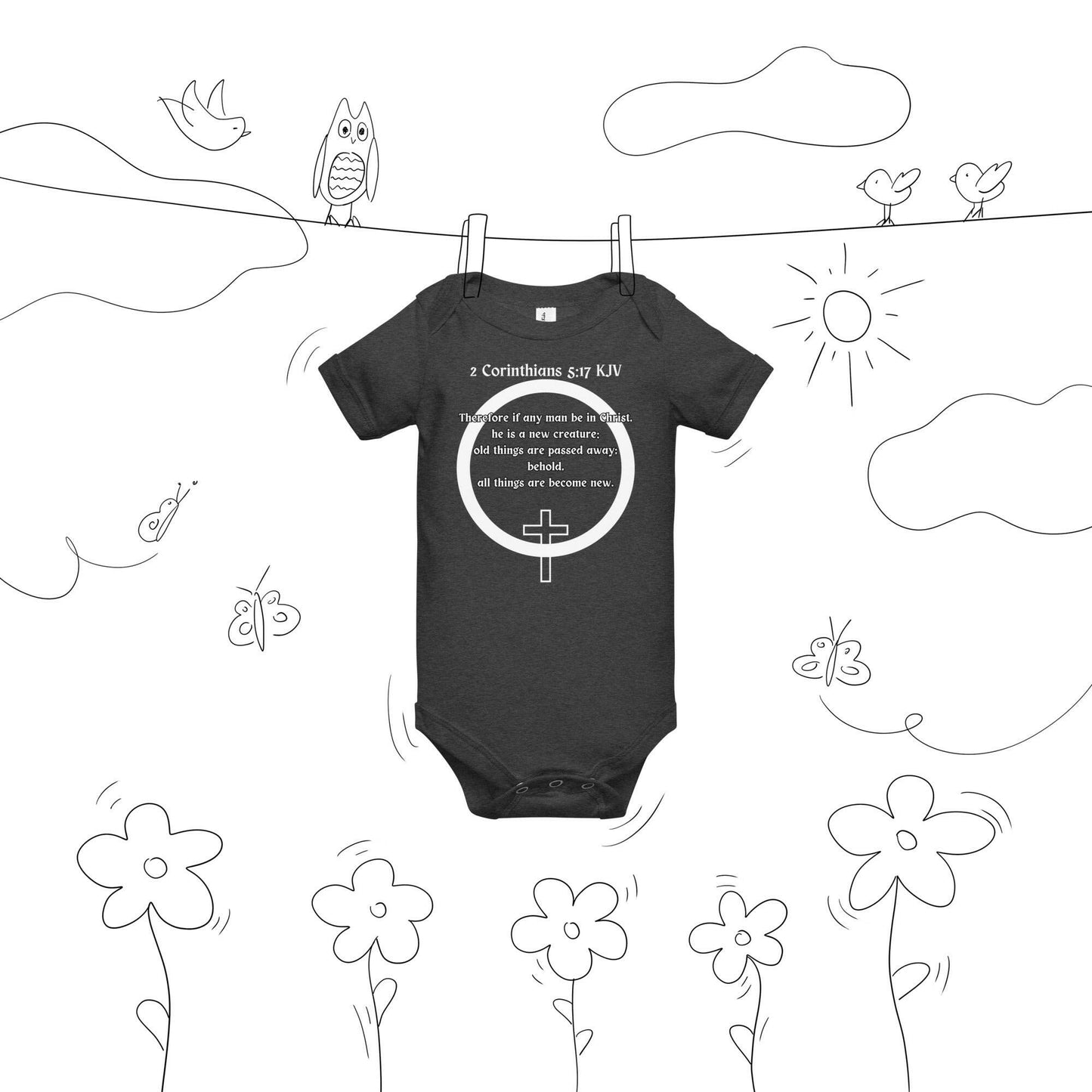 2 Corinthians 5:17 - Baby Short Sleeve One Piece