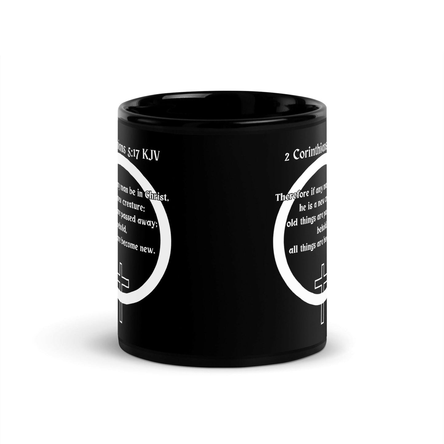 2 Corinthians 5:17 - Black Glossy Mug