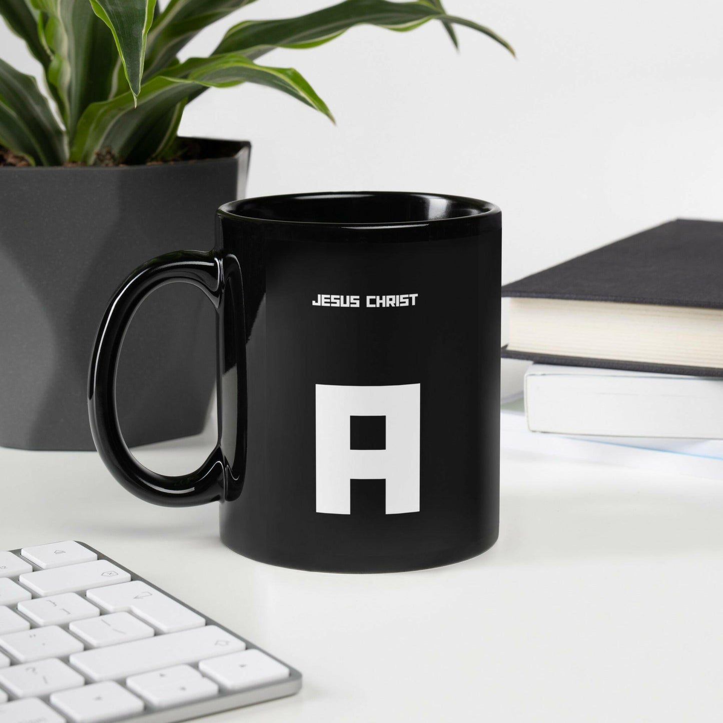 Alpha Omega - Black Glossy Mug