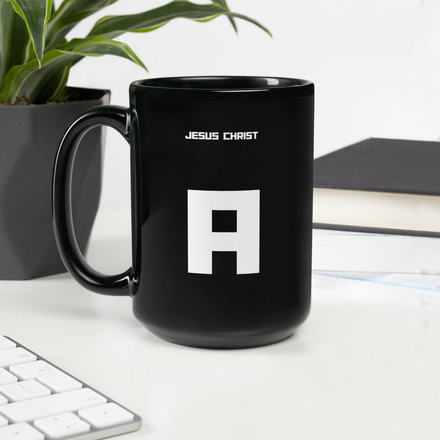 Alpha Omega - Black Glossy Mug