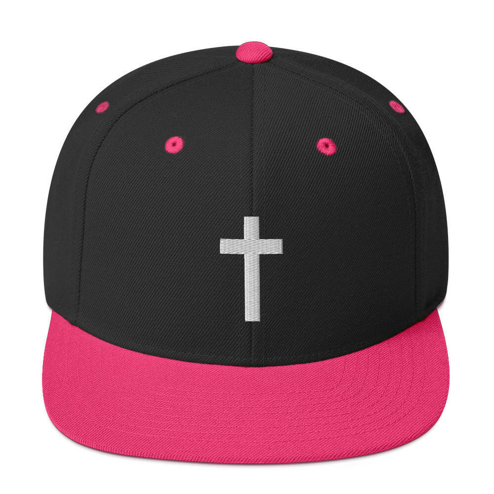 Embroidered Crucifix - Snapback Hat