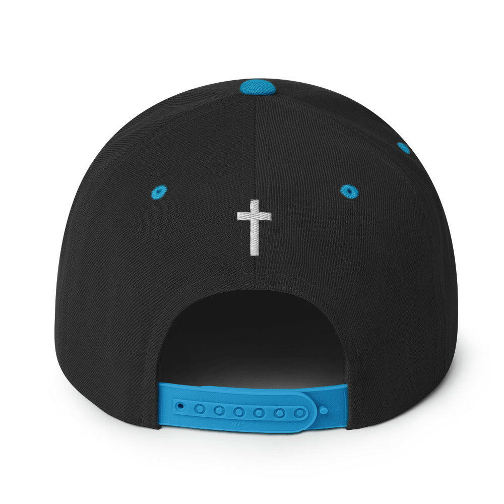 Embroidered Crucifix - Snapback Hat