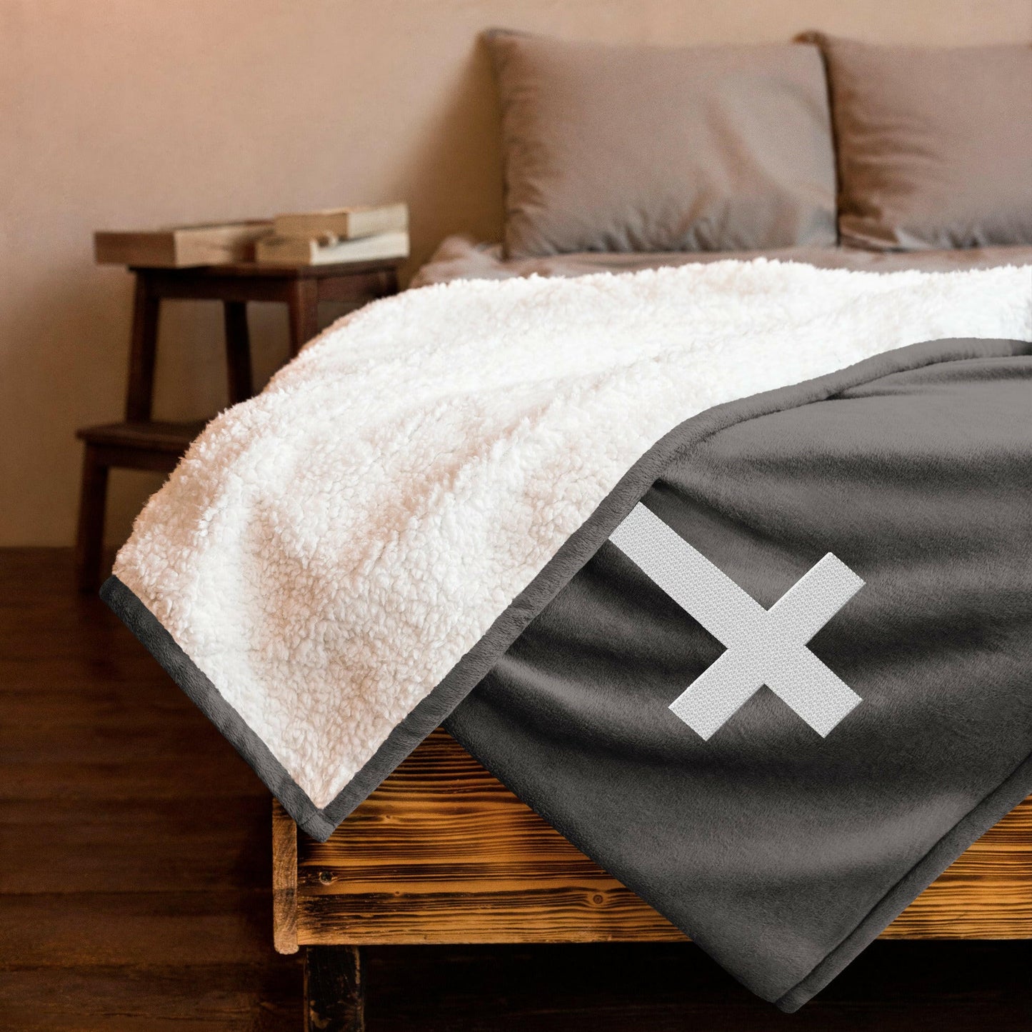 Large Crucufix - Premium Sherpa Blanket