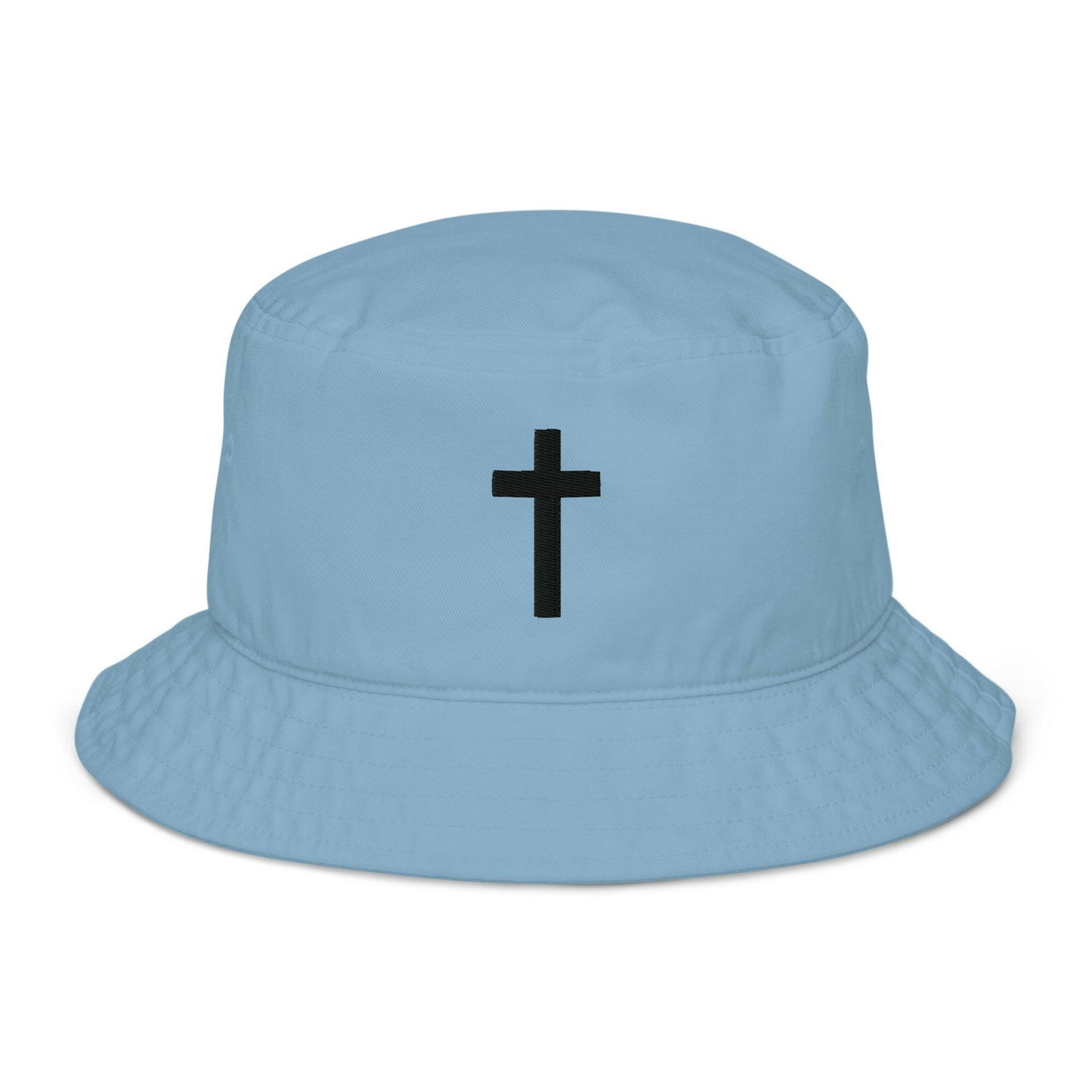 Embroidered Organic Crucifix - Bucket Hat
