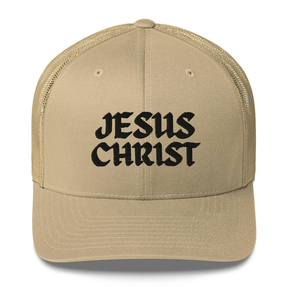 Puffy Embroidered Jeans Christ (blk) - Trucker