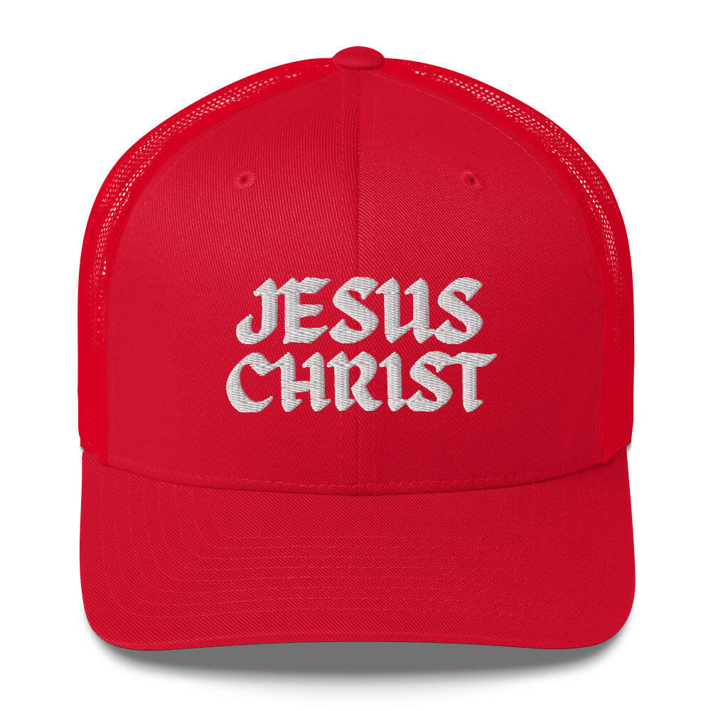 Puffy Embroidered Jeans Christ (wht) - Trucker