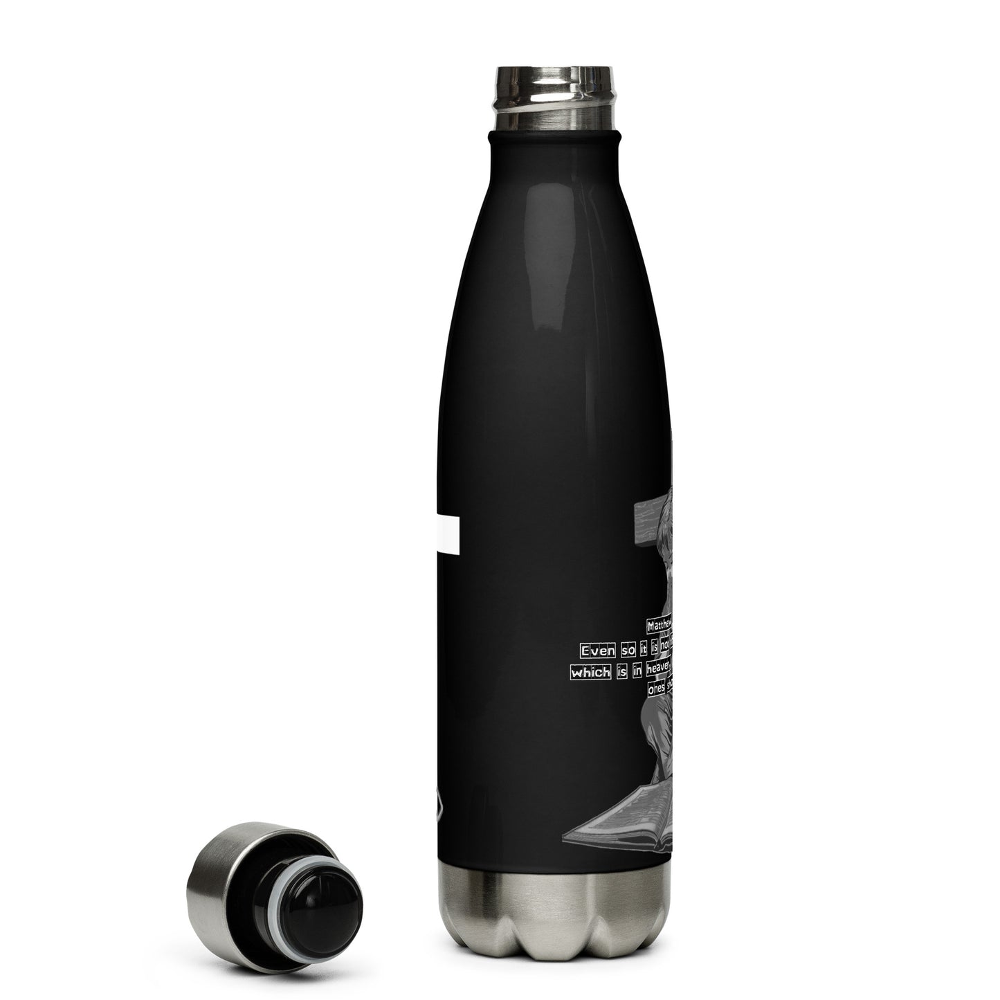 Matthew 18:14(Praying Boy) - Stainless Steel Water Bottle