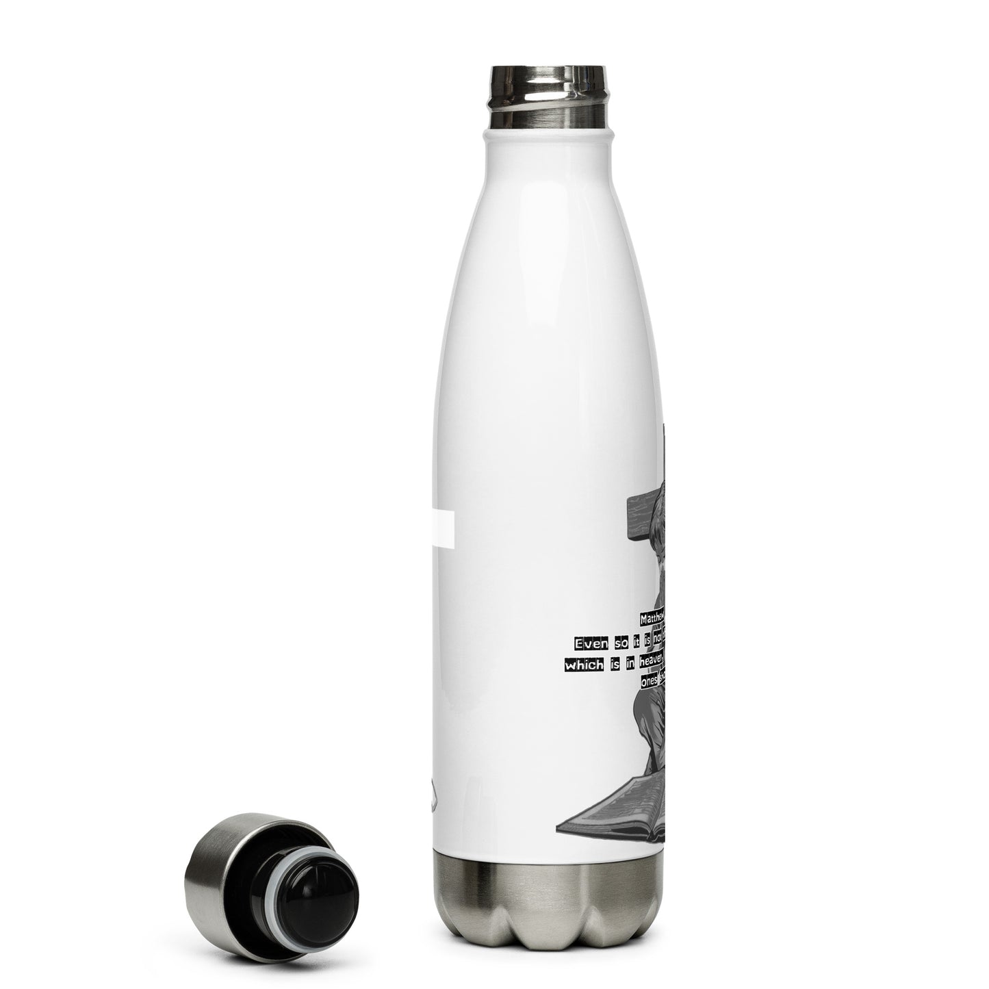 Matthew 18:14(Praying Boy) - Stainless Steel Water Bottle