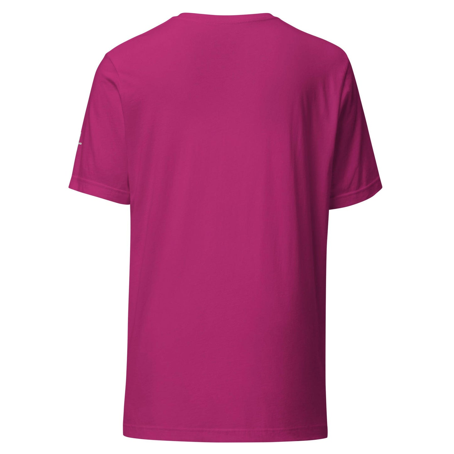 Embroidered Thin Crucifix (Chest & Sleeve) - Unisex T-Shirt.