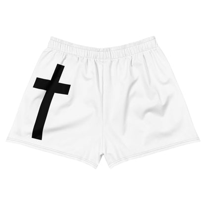 JES-US Crucifix (Jesus) - Women’s Recycled Athletic Shorts
