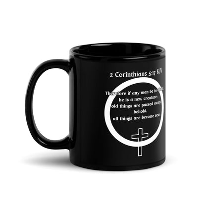 2 Corinthians 5:17 - Black Glossy Mug