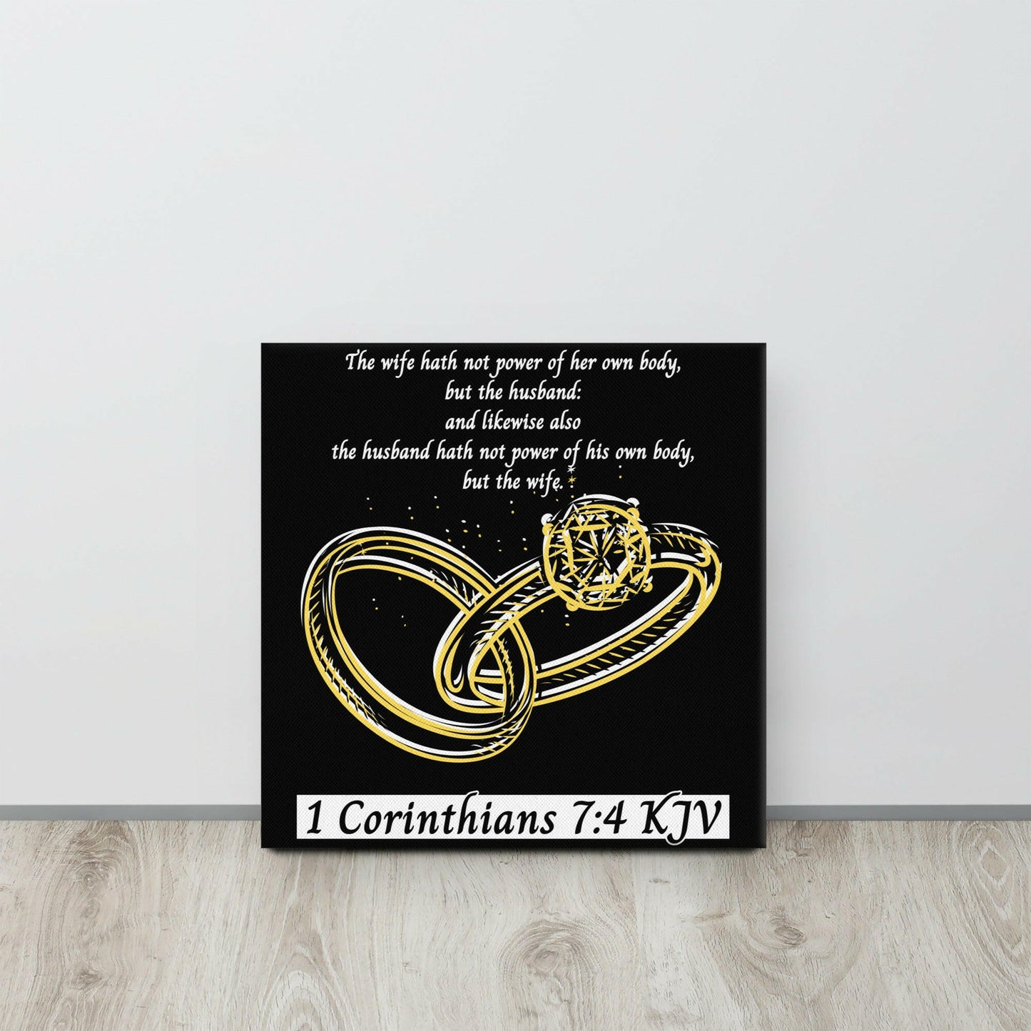 1 Corinthians 7:4 KJV - Canvas Print
