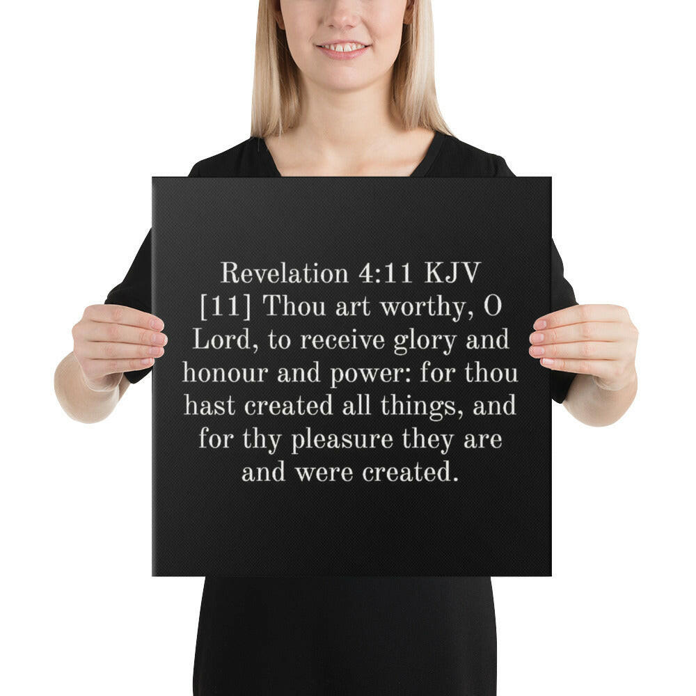 Revelation 4:11 KJV - Canvas