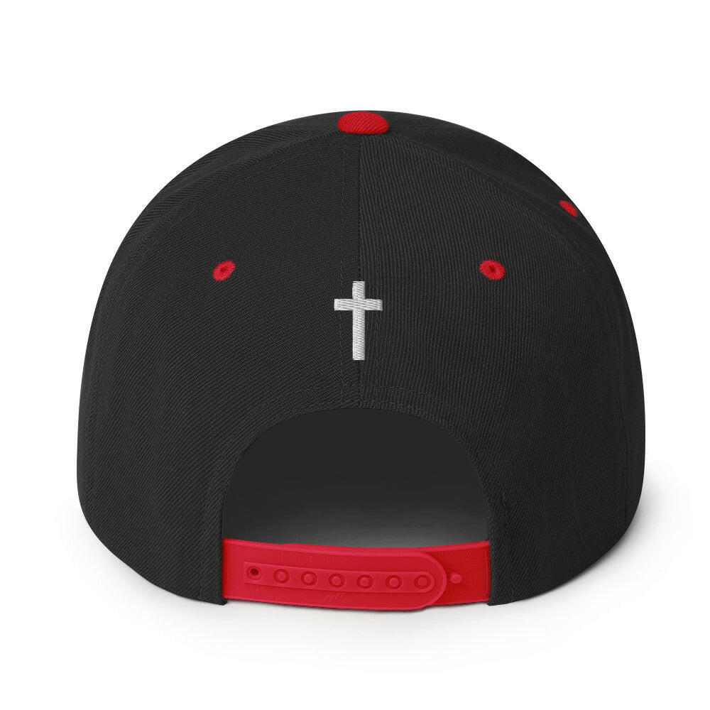 Embroidered Crucifix - Snapback Hat