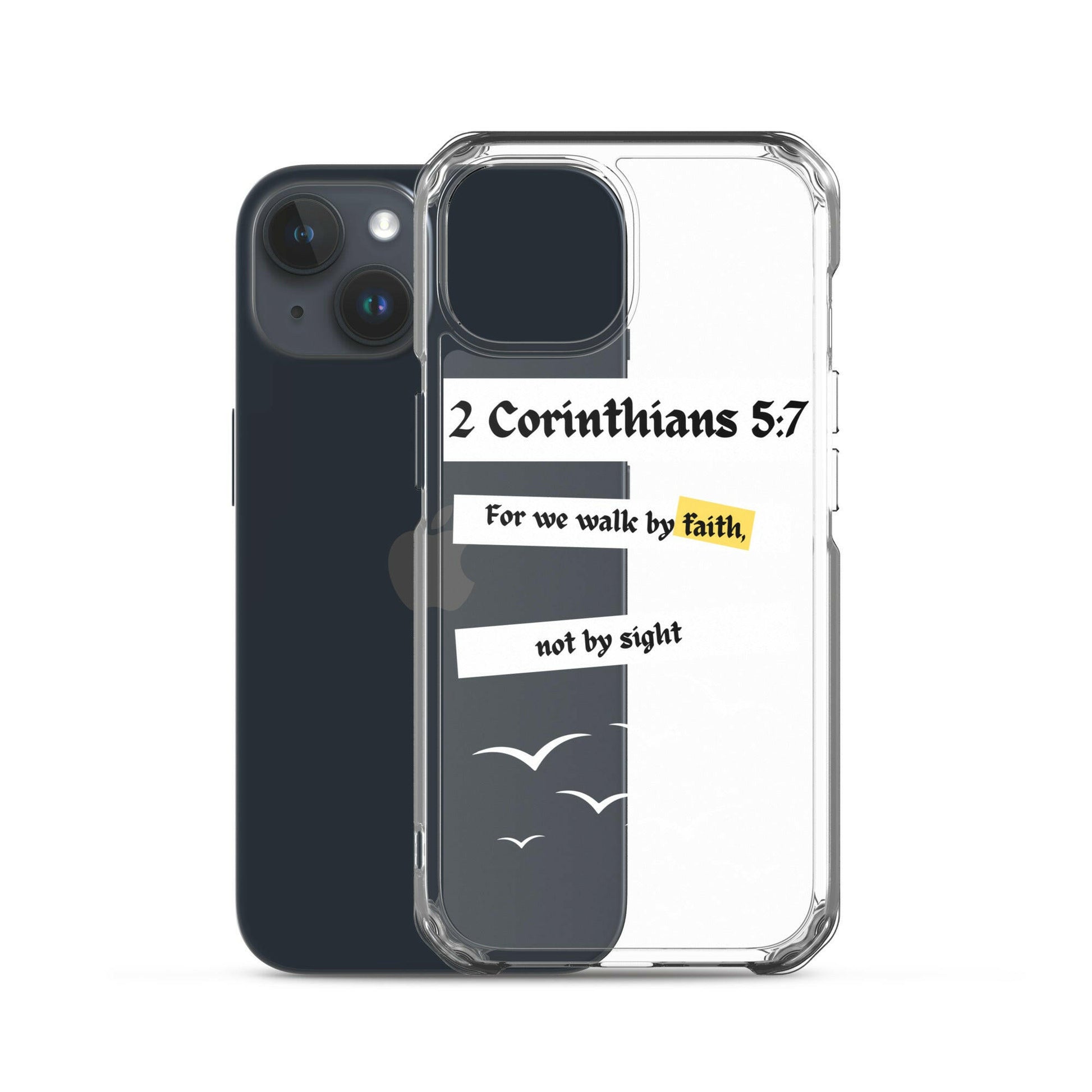 2 Corinthians 5:7 - Clear Case for iPhone® (Faith) - Almighty Apparel 