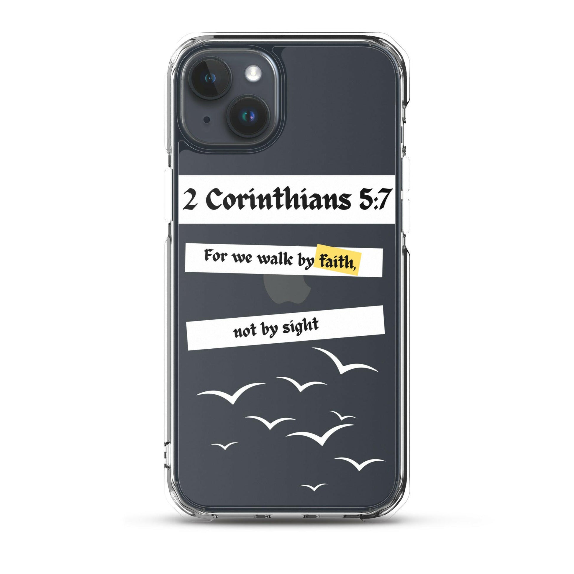 2 Corinthians 5:7 - Clear Case for iPhone® (Faith) - Almighty Apparel 