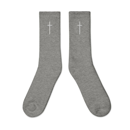 Embroidered Crucifix socks