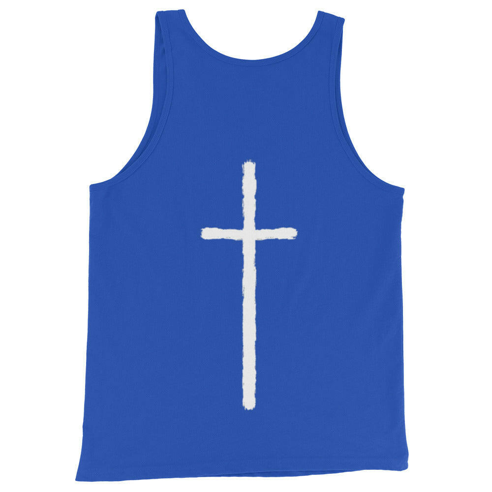 Thin Crucifix Chest - Men's Tank Top - Almighty Apparel 