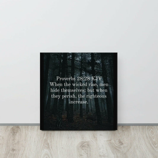 Proverbs 28:28 KJV - Thin Canvas