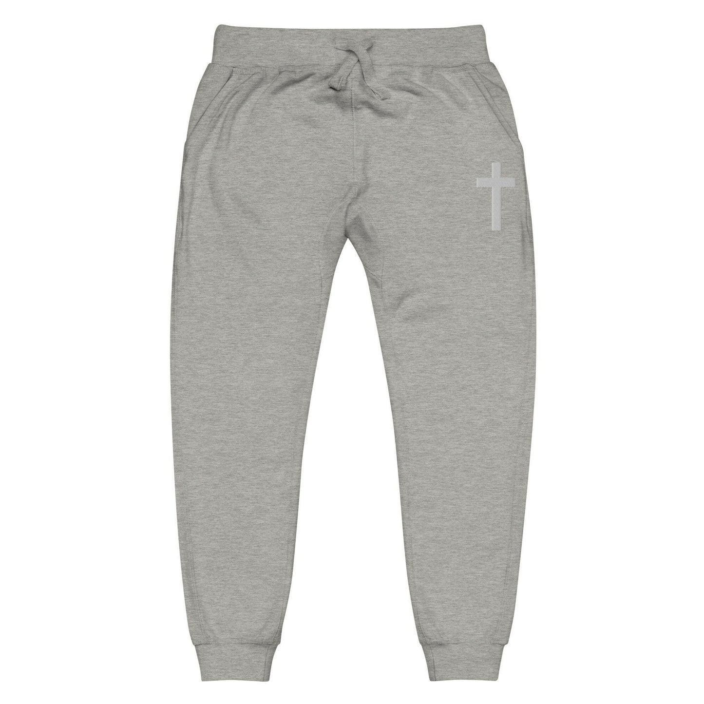 Embroidered Crucufix - *Unisex Fleece Sweatpants