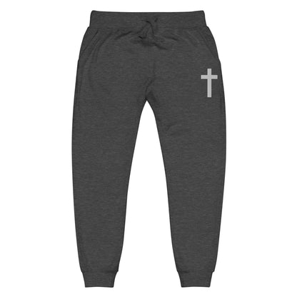 Embroidered Crucufix - *Unisex Fleece Sweatpants