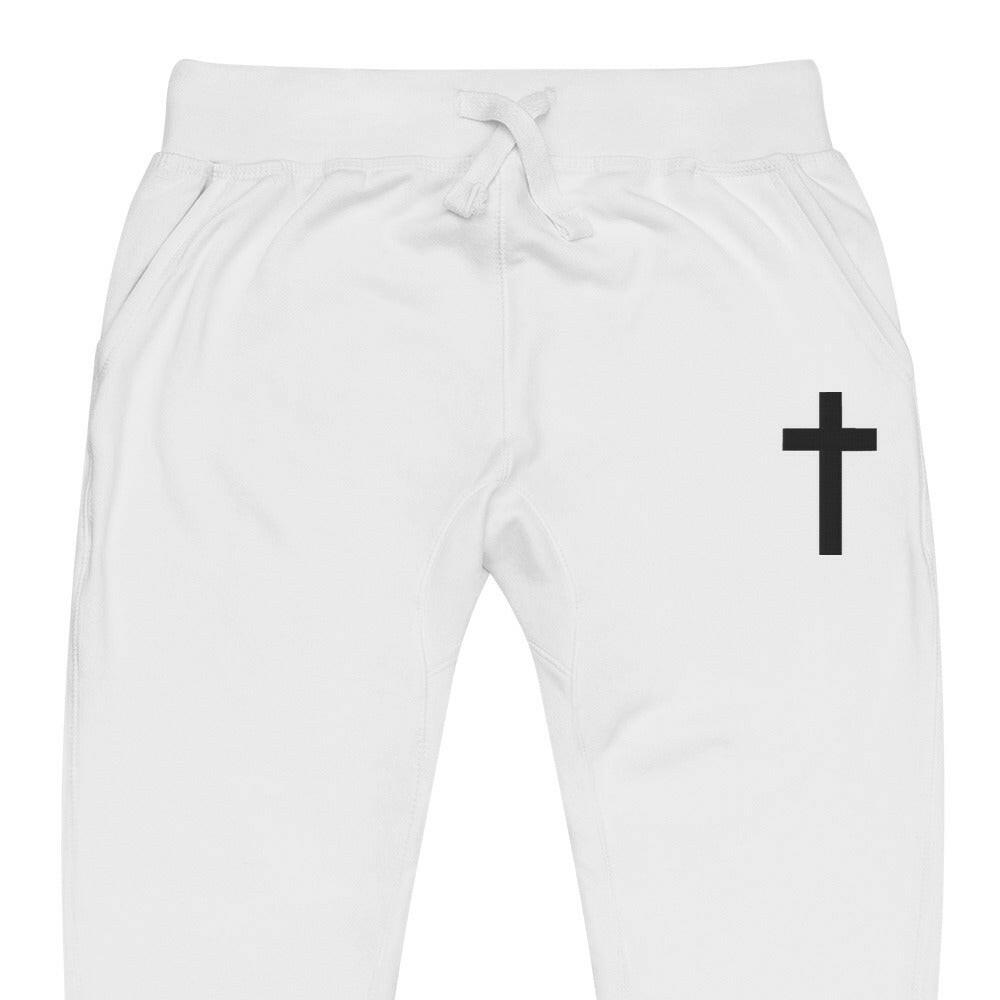 Embroidered Crucufix - Unisex Fleece Sweatpant