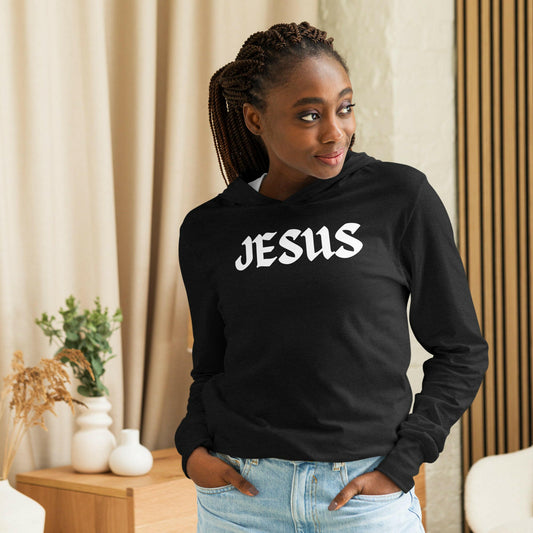 Jesus Front, Christ Back - Hooded Long-Sleeve T-Shirt