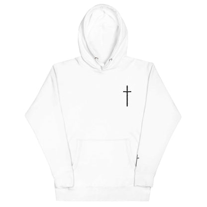 Thin Embroidered Crucifix Unisex Hoodie - Almighty Apparel 