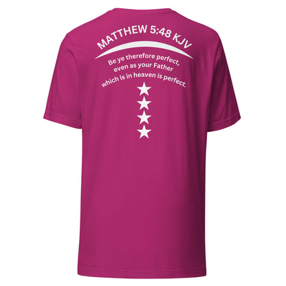 Matthew 5:48 (Jesus) - Unisex T-Shirt - Almighty Apparel 