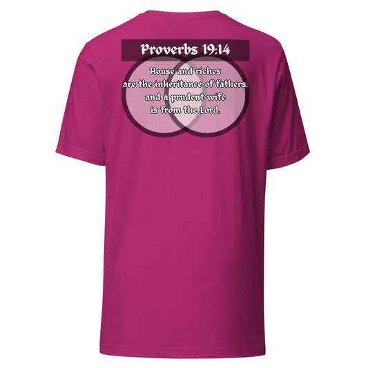 Proverbs 19:14 KJV - Unisex T-Shirt (Marriage)