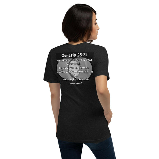 Genesis 25:21 KJV - Unisex T-Shirt (Marriage)