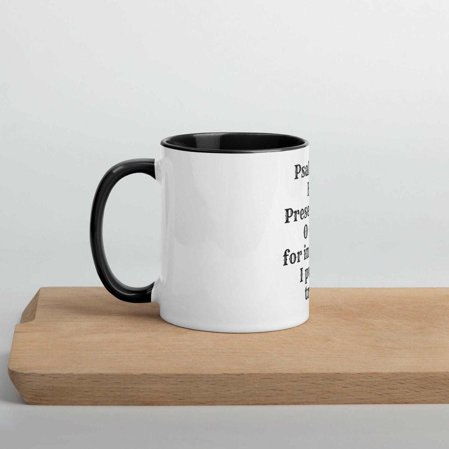 Psalm 16:1 - Mug With Color Inside - Almighty Apparel 
