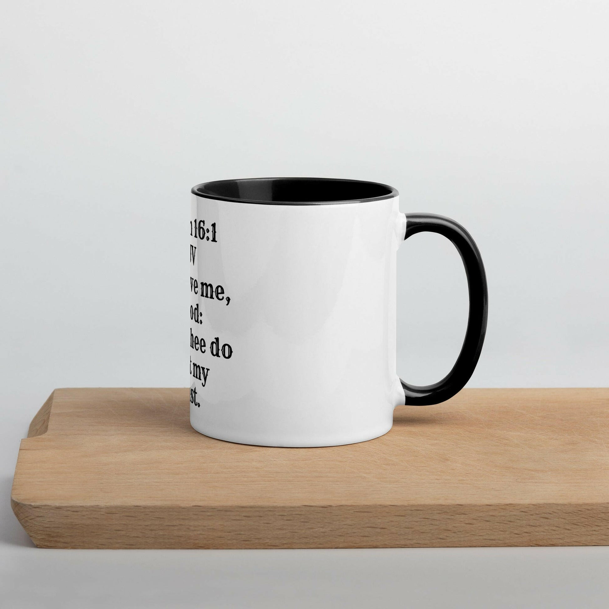 Psalm 16:1 - Mug With Color Inside - Almighty Apparel 